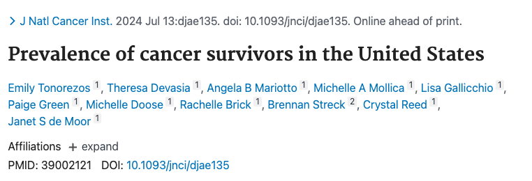 Cancer survivor numbers are projected to reach 21.6 million by 2030 - NCI Division of Cancer Control and Population Sciences